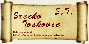 Srećko Tošković vizit kartica